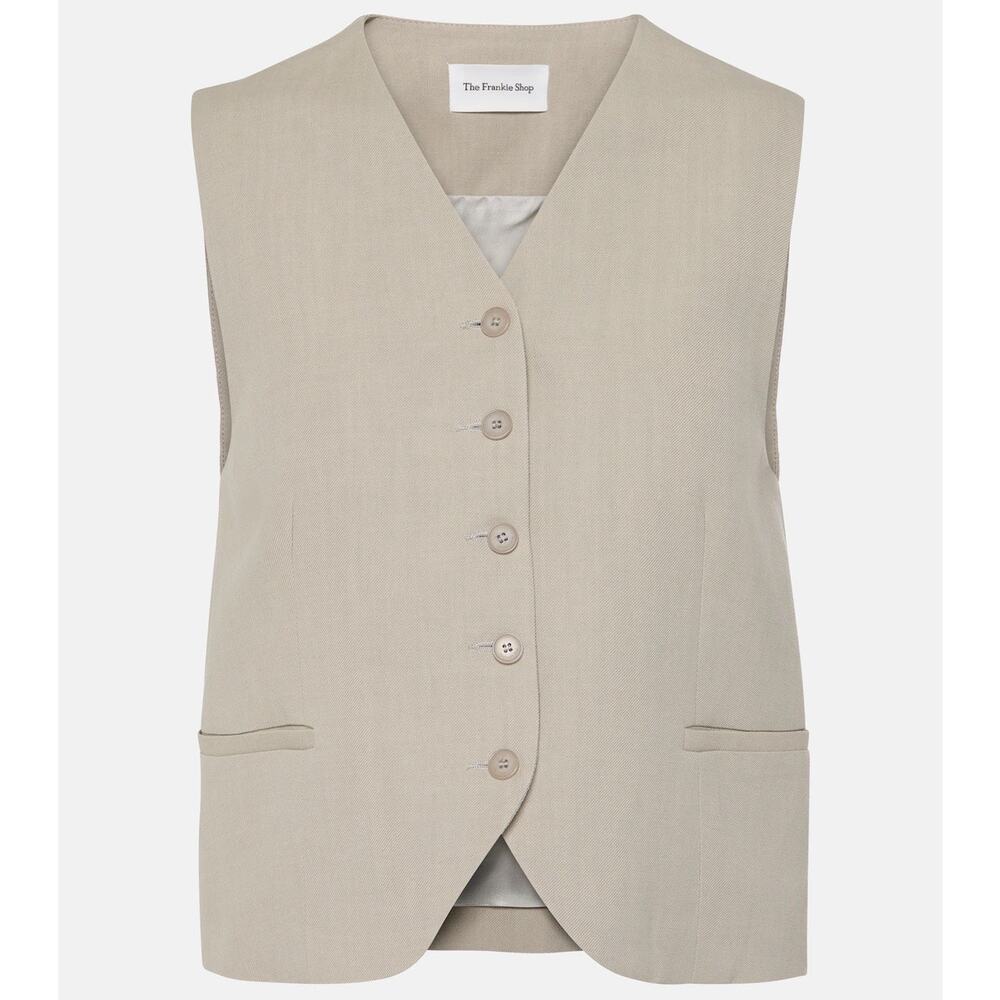 The Frankie Shop Chelsea Vest in Beige size XS